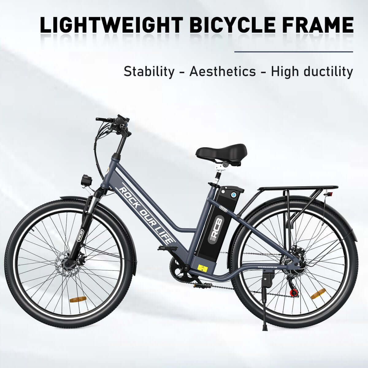 LavishApe RCB RK8S E-Bike, leichter Fahrradrahmen für Stabilität und Langlebigkeit.