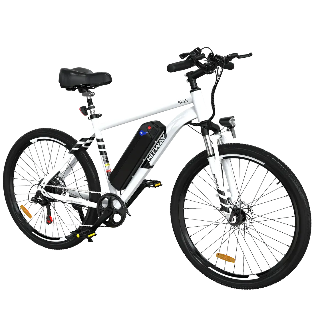 LavishApe Hitway BK15 E-Bike in Weiß, Seitenansicht