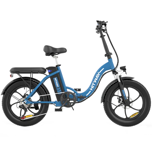 LavishApe HITWAY BK6S Klappbares E-Bike, Seitenansicht in Blau