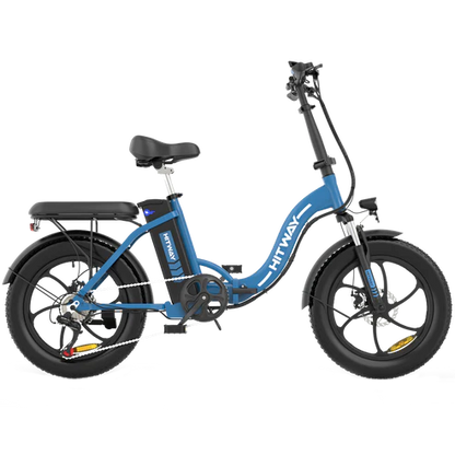 LavishApe HITWAY BK6S Klappbares E-Bike, Seitenansicht in Blau