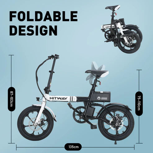 BK35 Faltbares E-Bike, platzsparendes Design mit einfachen Faltmechanismen für den Transport und die Aufbewahrung.