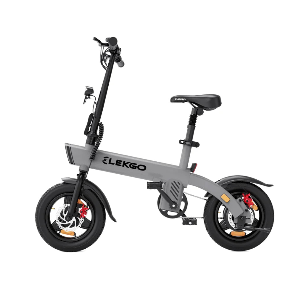 Seitenansicht des EG01 Folding E-Bikes von ELEKGO in Grau.