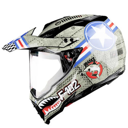 DOT Classic Motocross Atv Mtb with Lens Motorcycle Downhill Helmet Fuera De La Carretera Casco