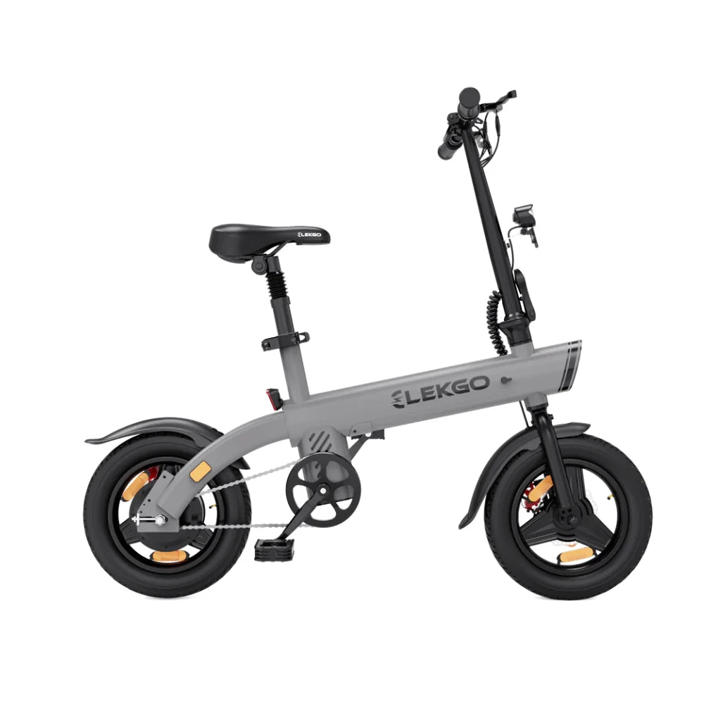 Andere Seitenansicht des EG01 Folding E-Bikes von ELEKGO in Grau.