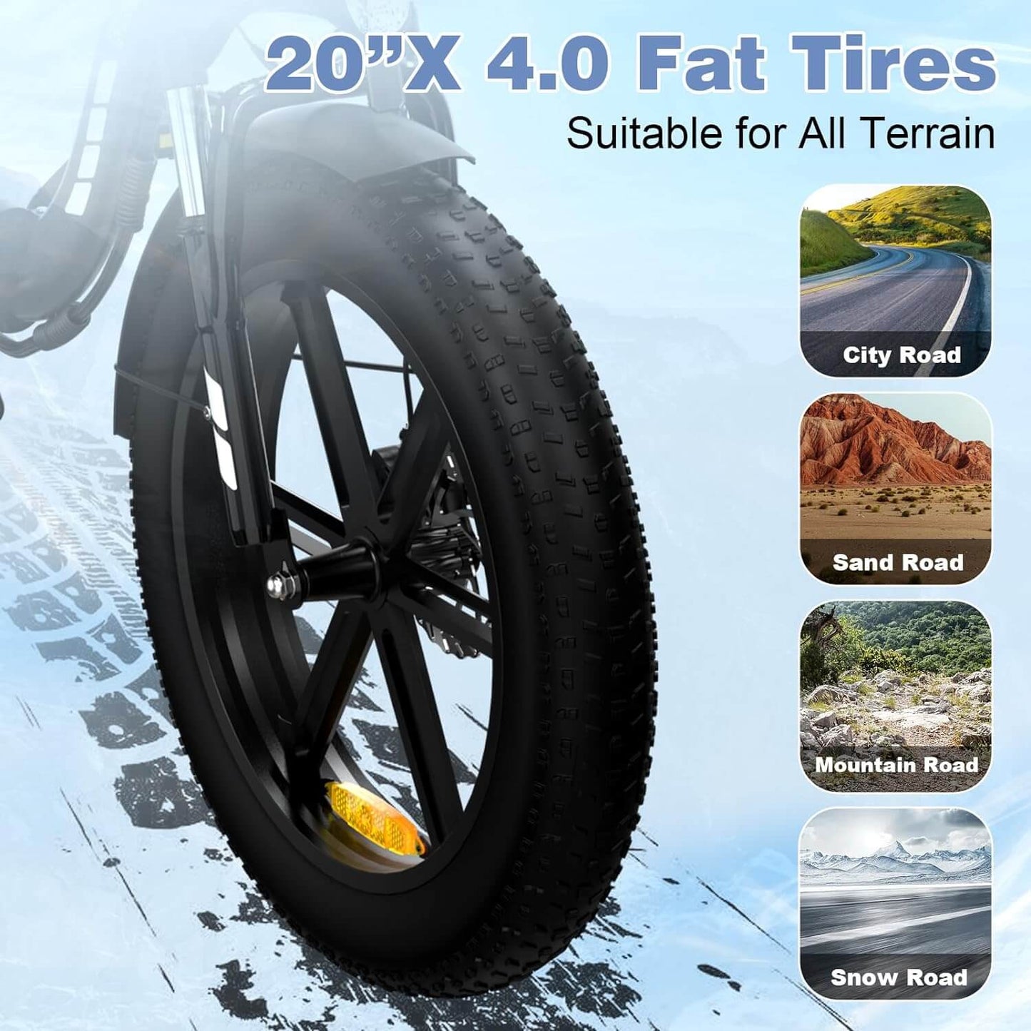 LavishApe Evercross EK6 mit 20"x4.0" Fat Tires, geeignet für alle Terrains.