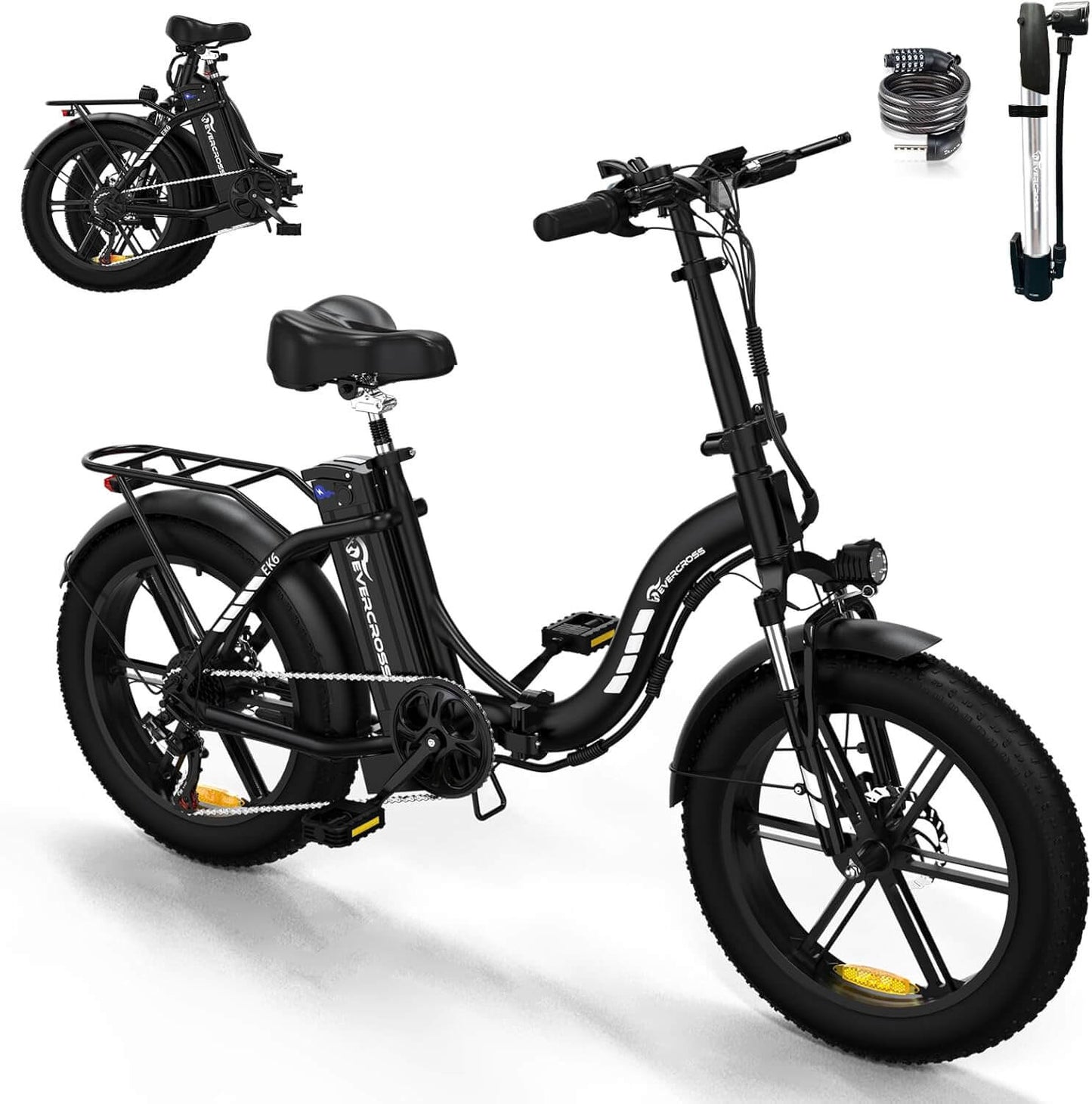 LavishApe Evercross EK6 Faltbares E-Bike, kompakt und transportfreundlich.