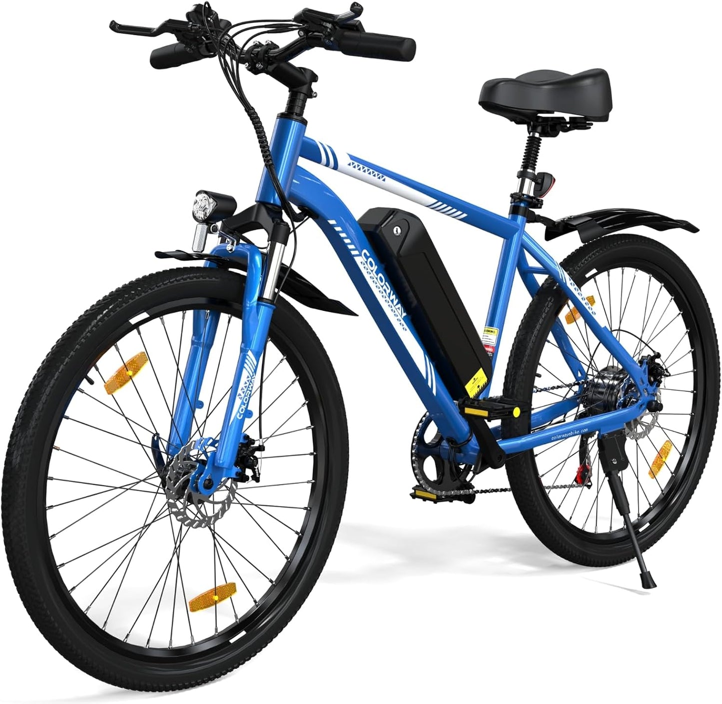 Colorway BK15 E-Bike, 26 Zoll, in Blau– Seitenansicht.