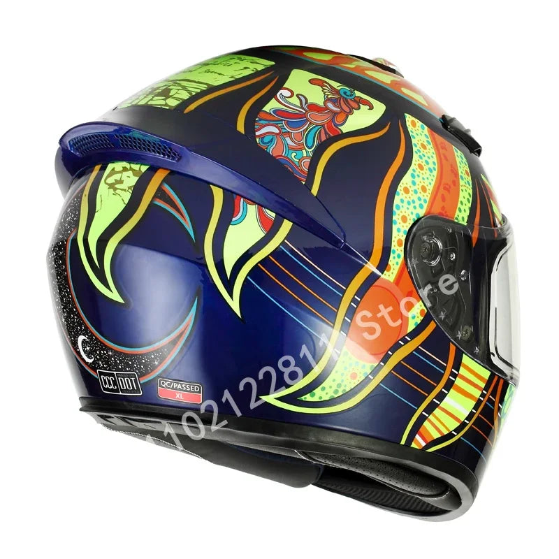 FDK Five Continents Motorcycle Helmet Full Face Racing Helmet DOT Approved Helmet Cascos De Moto off Road Motocross