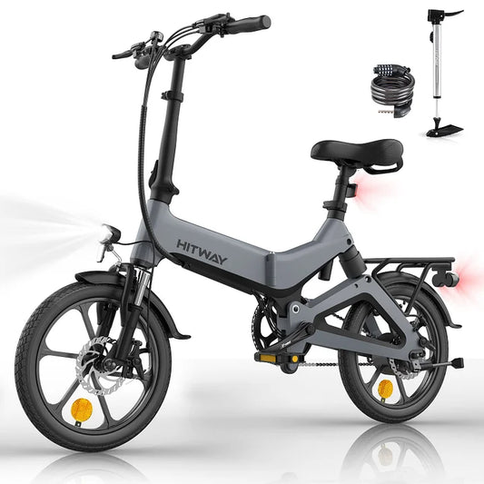 HITWAY BK2 Faltbares E-Bike – 250W, 16-Zoll, bis 70 km Reichweite