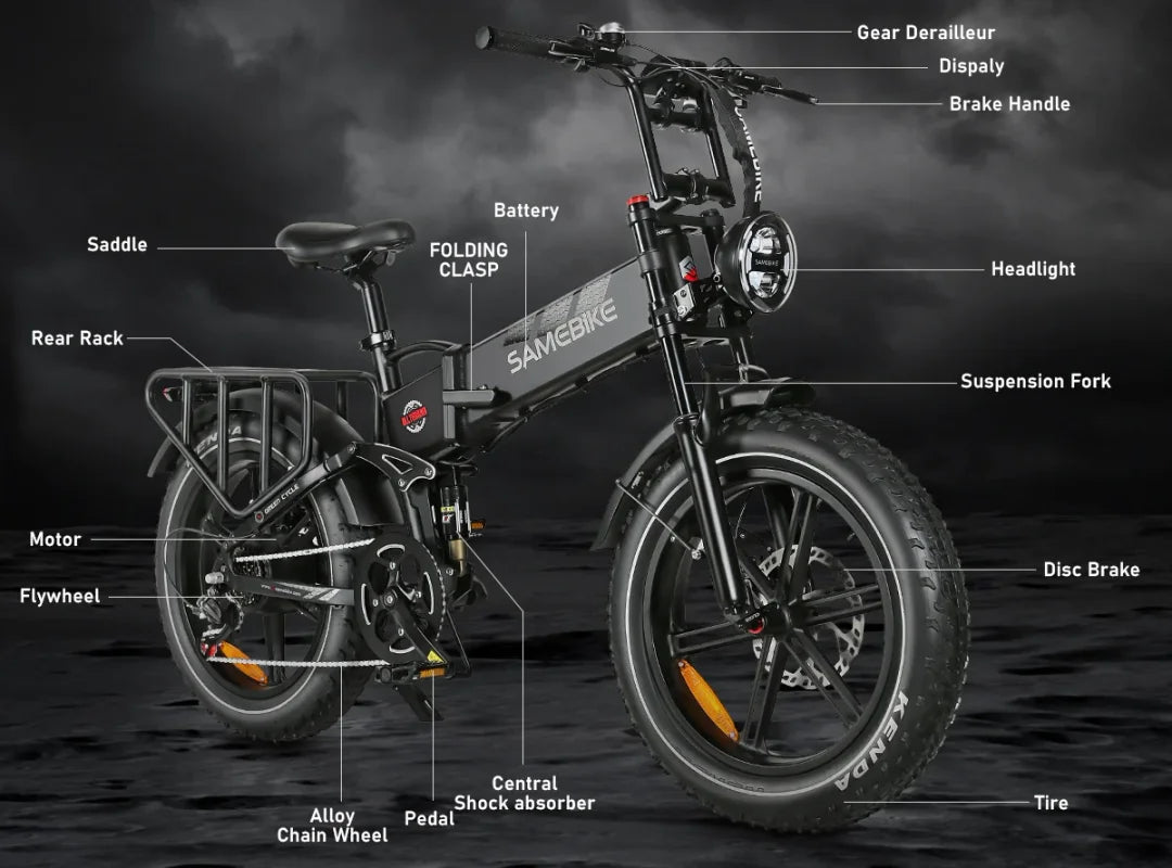 Samebike RS-A02 off-road e-bike – 1200W motor 48V 17Ah, 45 km/h