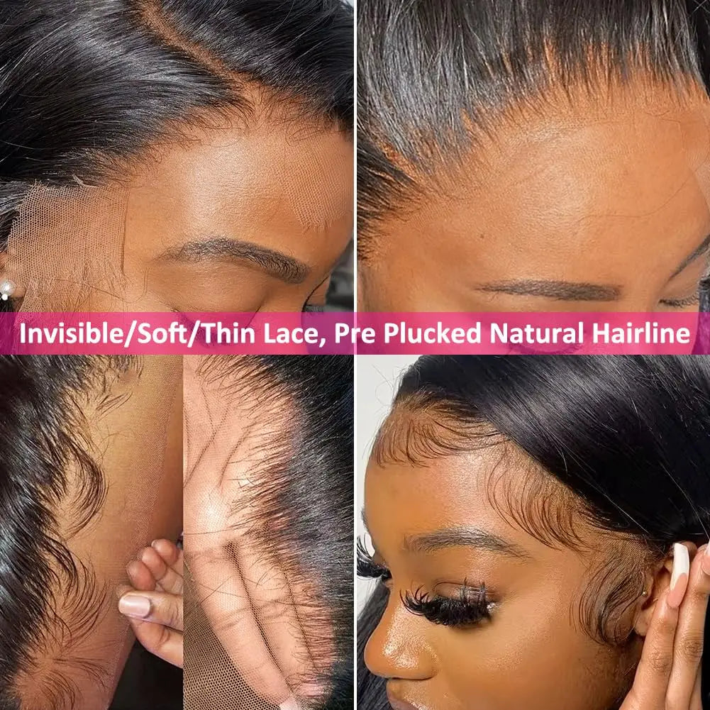 "Natürliche Schönheit" - Echthaar Lace Front Perücken mit transparenter Spitze