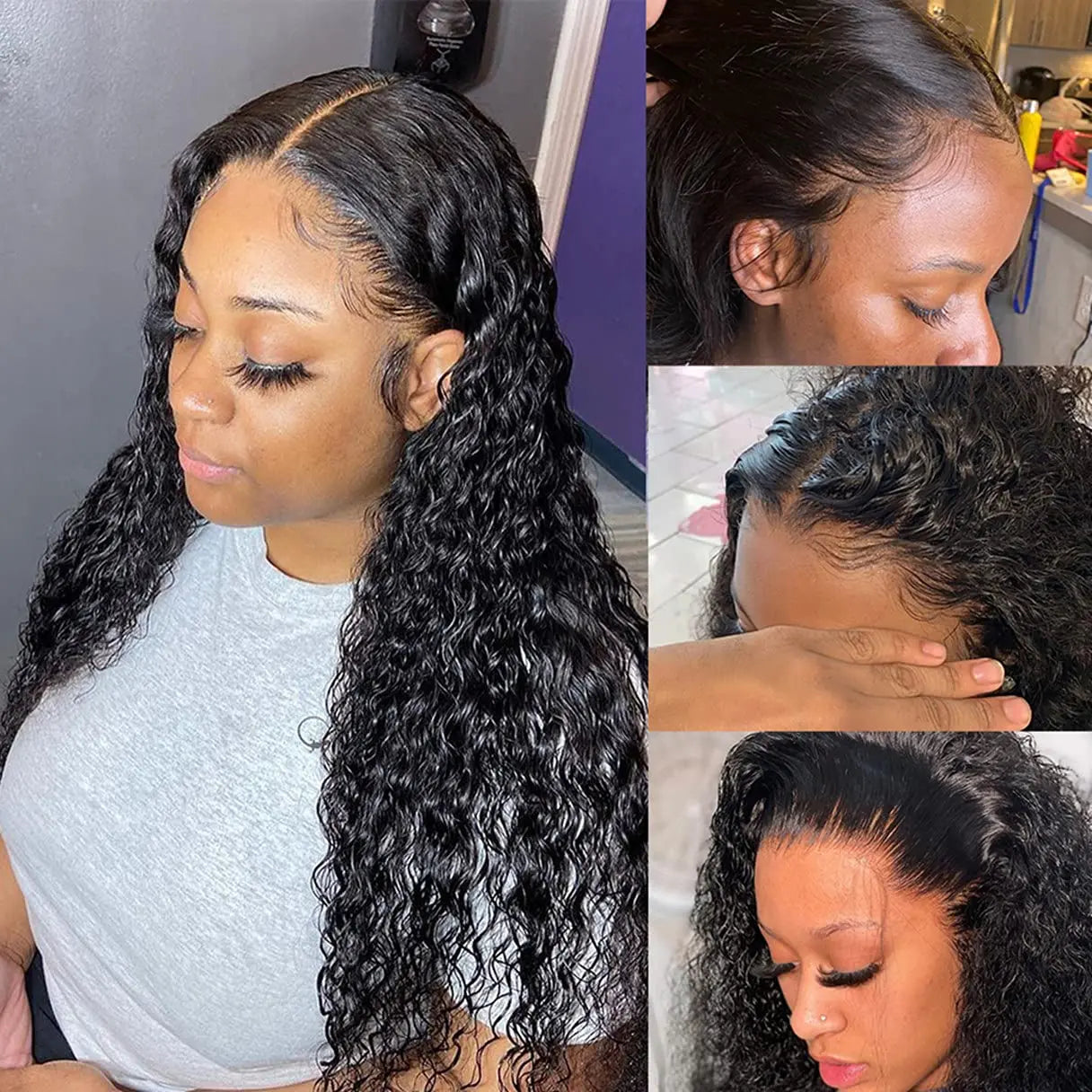 LavishBeauty Deep Wave Brazilian Bundles mit 13x4 Frontal