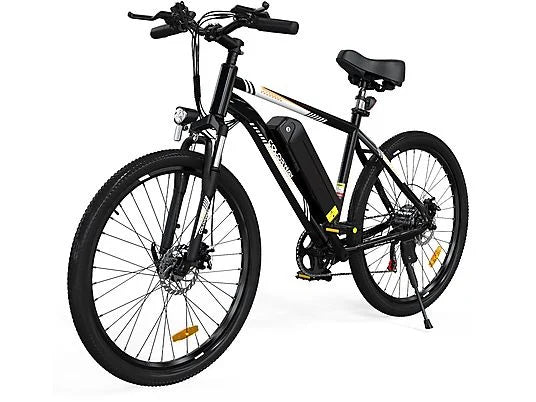 Colorway BK15 E-Bike, 26 Zoll, in Schwarz– Seitenansicht.