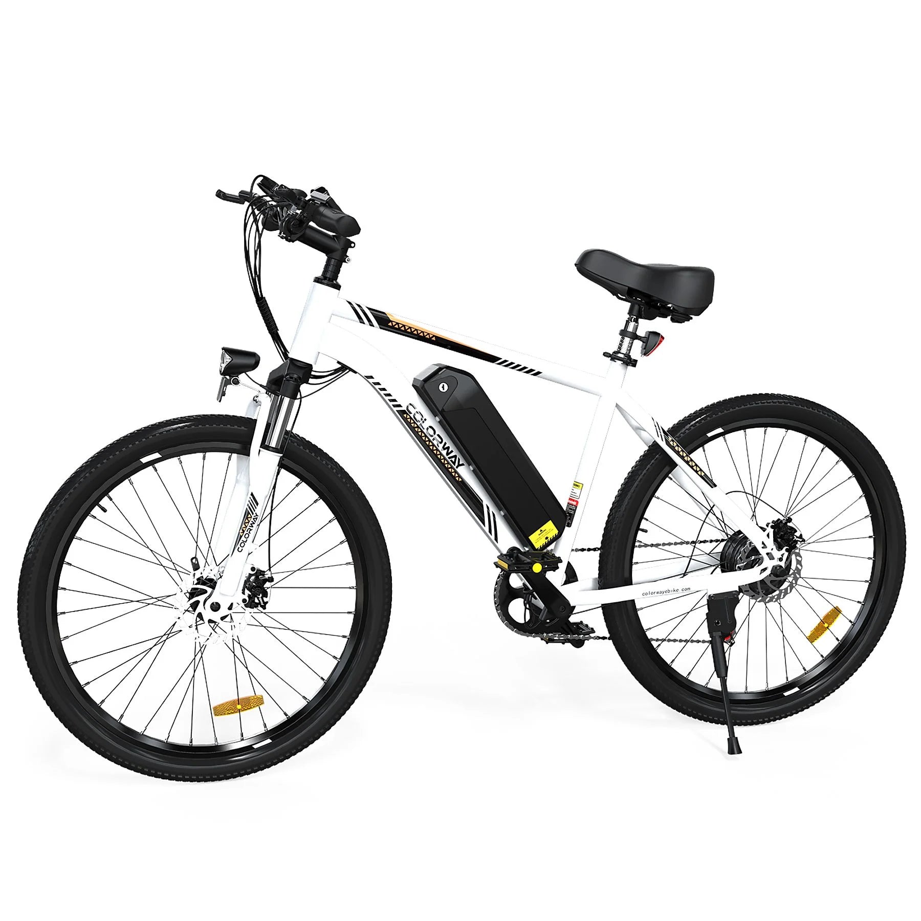 Colorway BK15 E-Bike, 26 Zoll, in Weiß – Rückansicht.