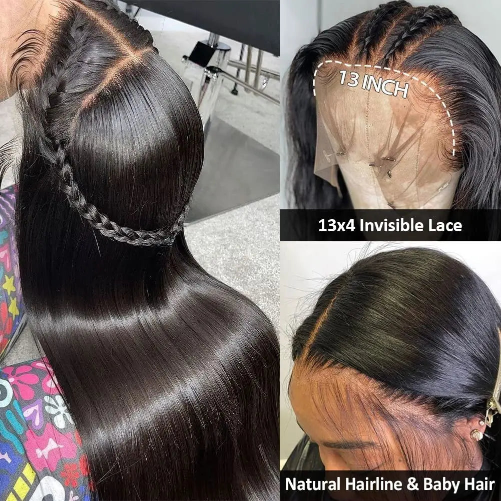 "Natürliche Schönheit" - Echthaar Lace Front Perücken mit transparenter Spitze