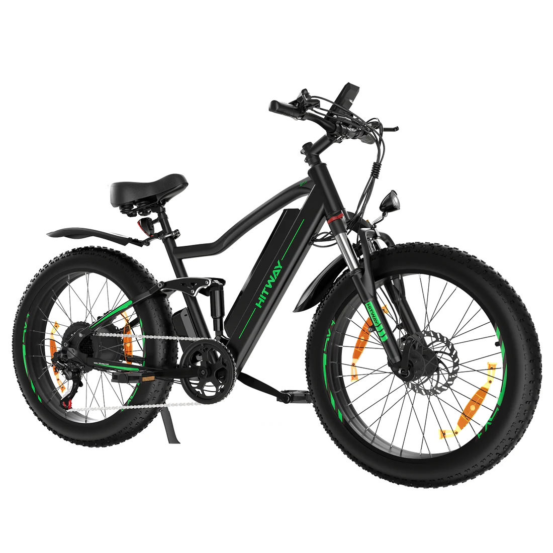 Hitway BK9 E-Bike - 500W Motor, 48V 15Ah, 26" x 4.0" Fat Tire - All-Terrain Mountain E-Bike