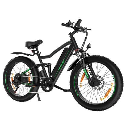 Hitway BK9 E-Bike - 500W Motor, 48V 15Ah, 26" x 4.0" Fat Tire - All-Terrain Mountain E-Bike