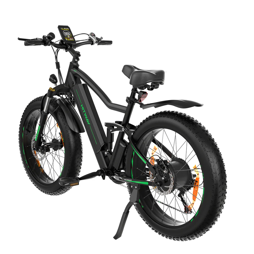 Hitway BK9 E-Bike - 500W Motor, 48V 15Ah, 26" x 4.0" Fat Tire - All-Terrain Mountain E-Bike