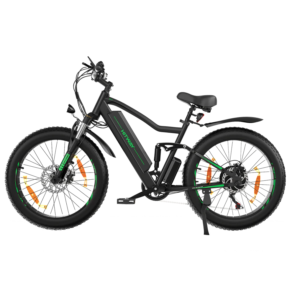 Hitway BK9 E-Bike - 500W Motor, 48V 15Ah, 26" x 4.0" Fat Tire - All-Terrain Mountain E-Bike