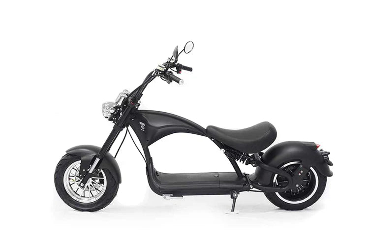 Elektro-Chopper Mangosteen M1 in Mattschwarz – 2000W Hochleistungsmotor und Stilvoll