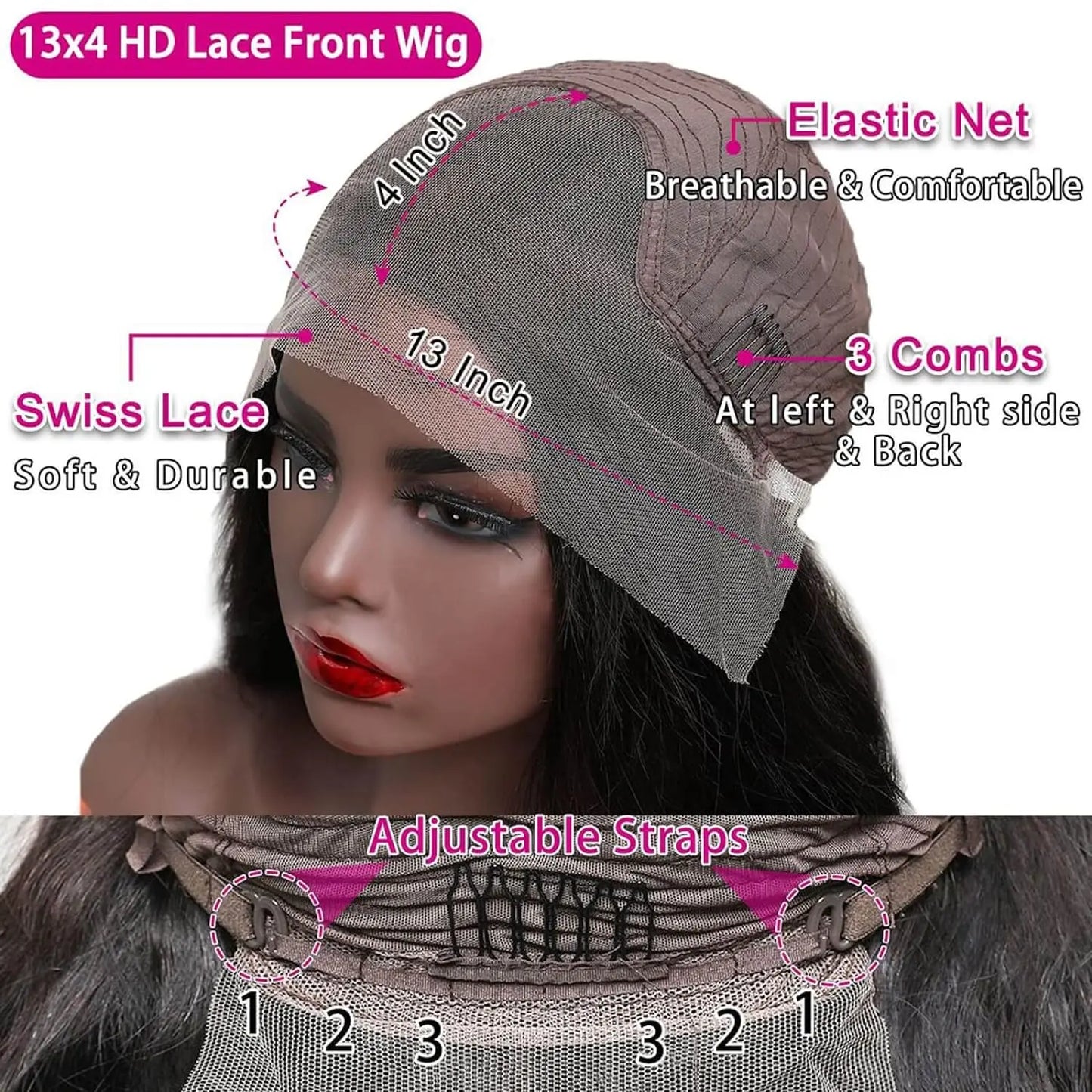 Glanzvolle Lockige Lace Front Perücke aus Echthaar - Perfekt für Frauen mit natürlichem Haar