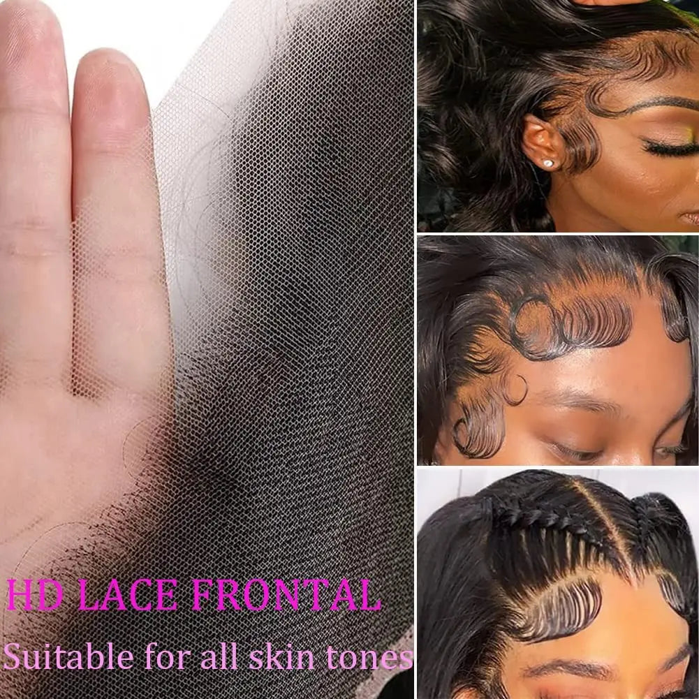 LavishBeauty Body Wave Brazilian Virgin Hair Bundles mit HD Lace Frontal