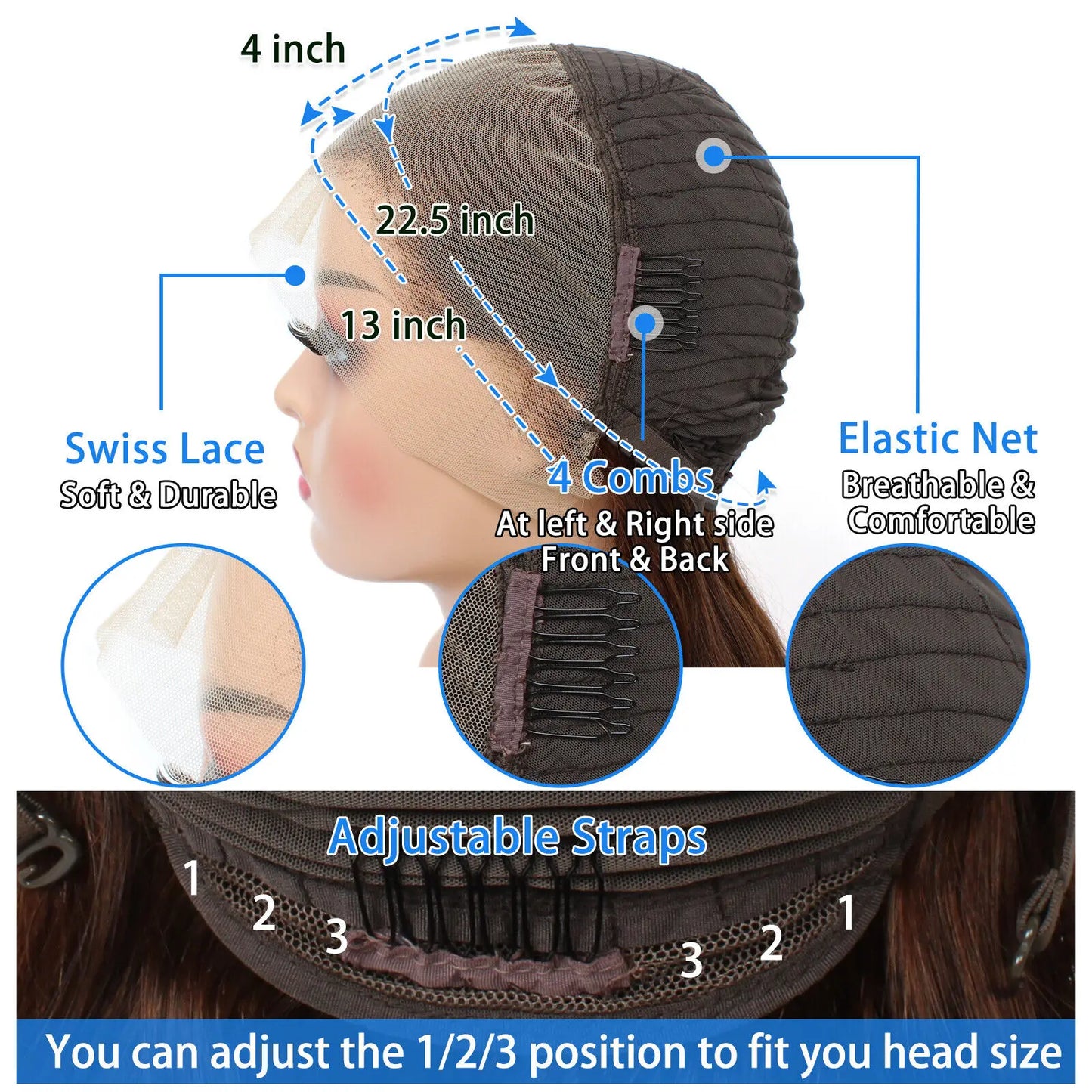 Boucles glamour : perruques Body Wave 13x4 HD Lace Front cheveux humains pour femmes noires