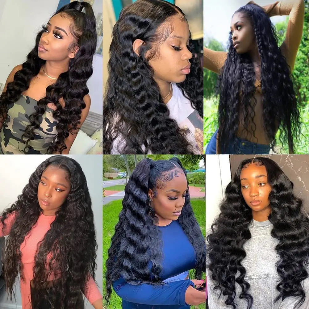 Verwandeln Sie Ihr Aussehen mit dem Xbeauty Loose Wave Lace Front Echthaarperücke 13x4 HD Transparent 180% Dichte in Loose Deep Wave Human Hair Pre Plucked mit Baby Hair