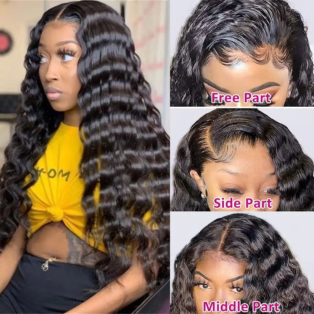 Verwandeln Sie Ihr Aussehen mit dem Xbeauty Loose Wave Lace Front Echthaarperücke 13x4 HD Transparent 180% Dichte in Loose Deep Wave Human Hair Pre Plucked mit Baby Hair