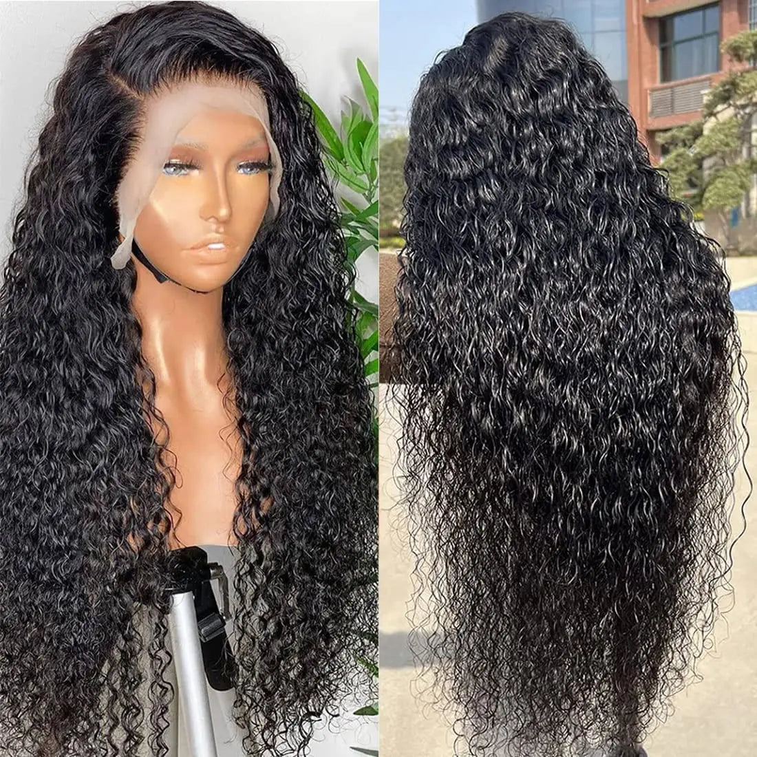 "Meerwasser-Wave Lace Front Perücken Echthaar 13x4 HD Lace Frontal Perücken für Frauen Echthaar 180% Dichte Nass und Wellige Echthaarperücken"