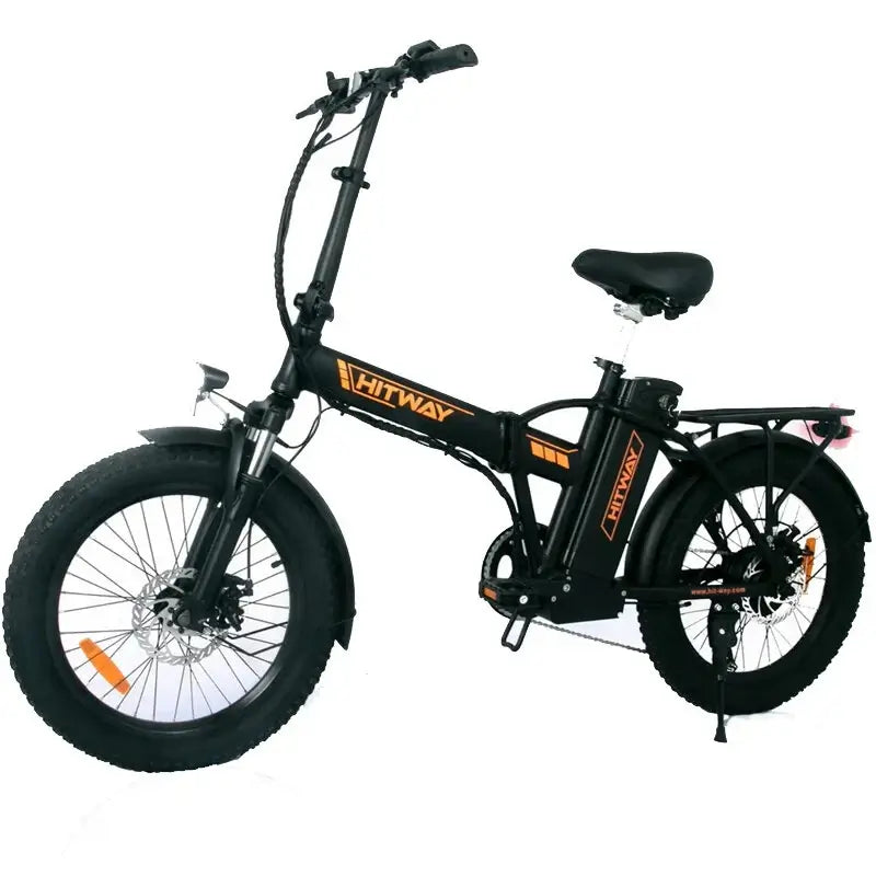 LavishApe HITWAY BK11 Klapprad E-Bike in Schwarz, Vorderansicht, 11.2Ah Akku