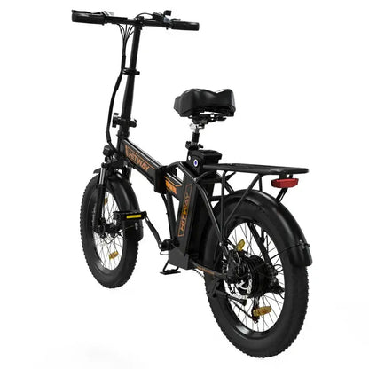 LavishApe HITWAY BK11 Klapprad E-Bike, Rückansicht, integrierte LED-Frontleuchte