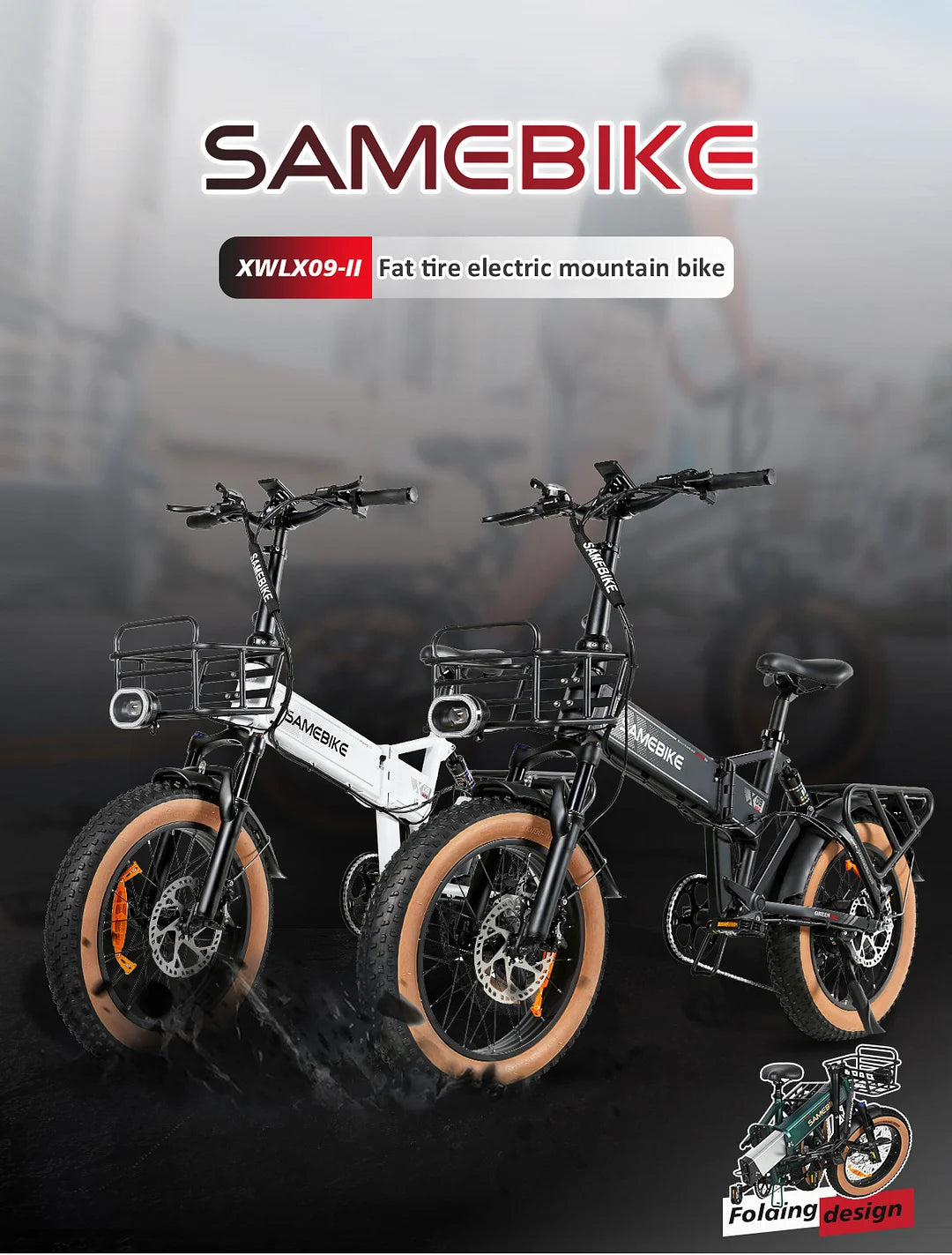 SAMEBIKE XWLX09-II Modelle in Schwarz und Weiß