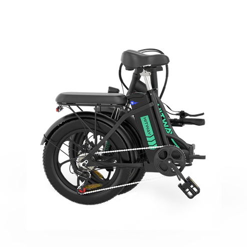 LavishApe HITWAY BK6S Klappbares E-Bike, zusammengeklappt zur einfachen Lagerung.