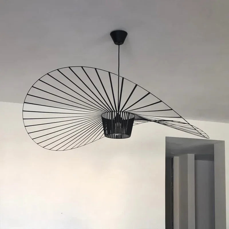 Italienische Designer-Pendelleuchte im nordischen Stil, moderne Strohhut-Lampe