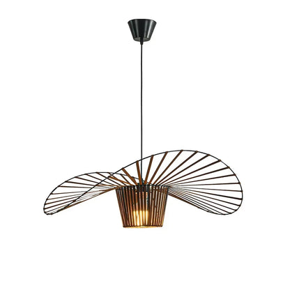 Italienische Designer-Pendelleuchte im nordischen Stil, moderne Strohhut-Lampe